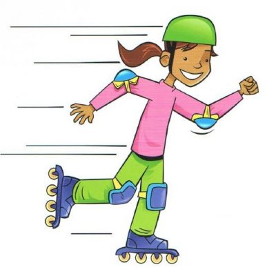 She can skate.